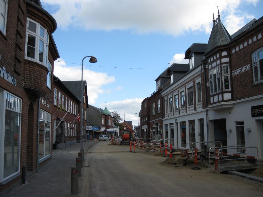 Storegade i Ølgod by